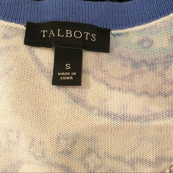 Talbots Pastel Paisley Cardigan Soft & Stretchy S - Picture 4 of 6